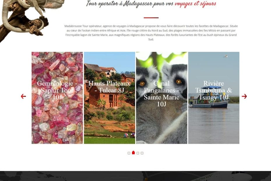 creation du site agence de voyage