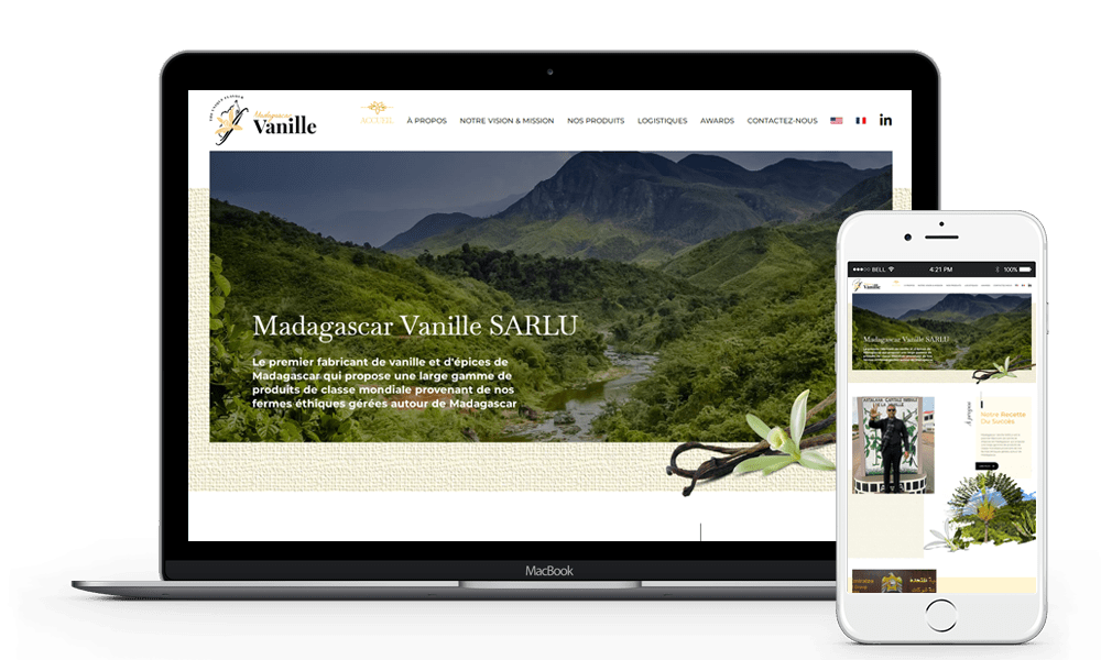 Création de site Madagascar vanille