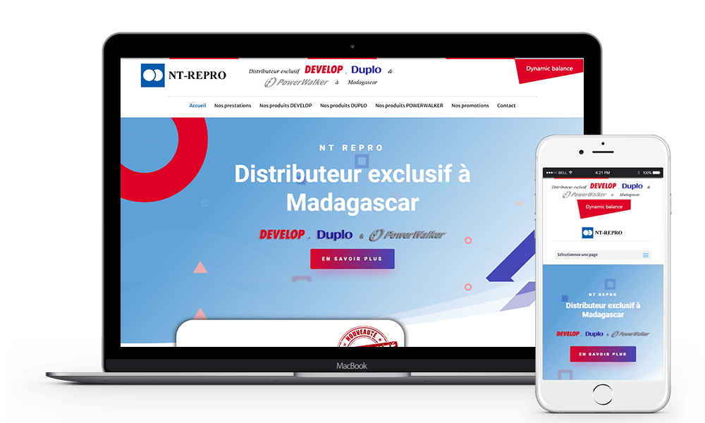 Portfolio Création de site NetUnivers