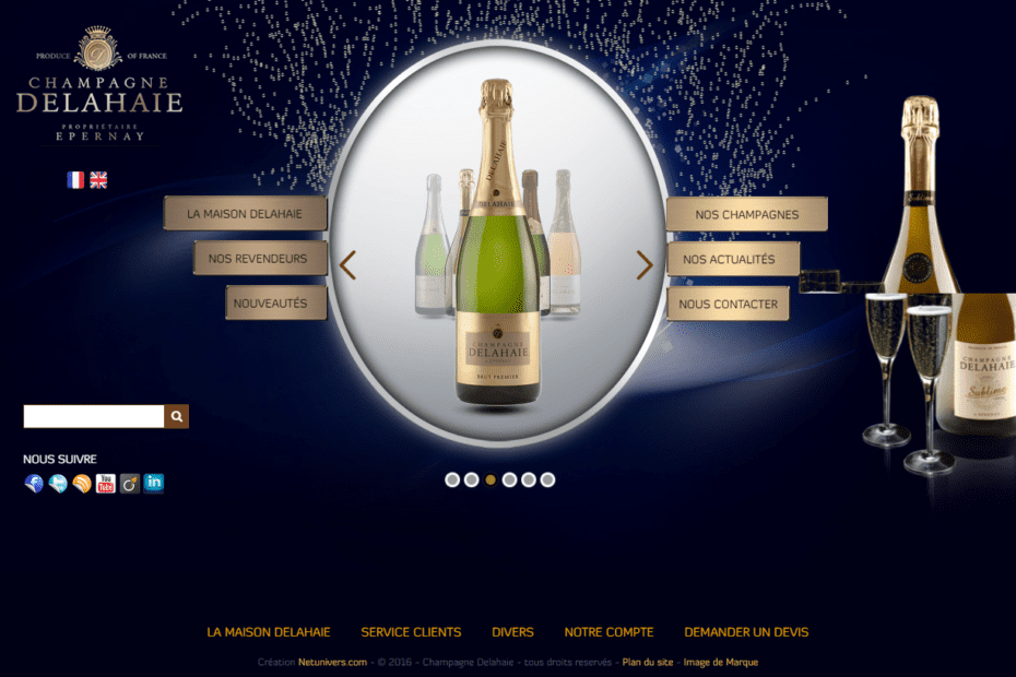 creation du site champagne delahaie