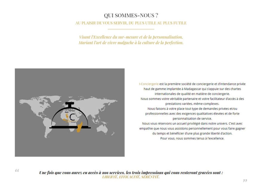 creation du site concierge