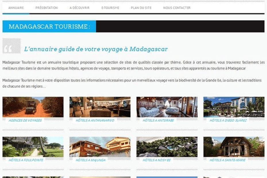 creation de site maddagascar tourisme