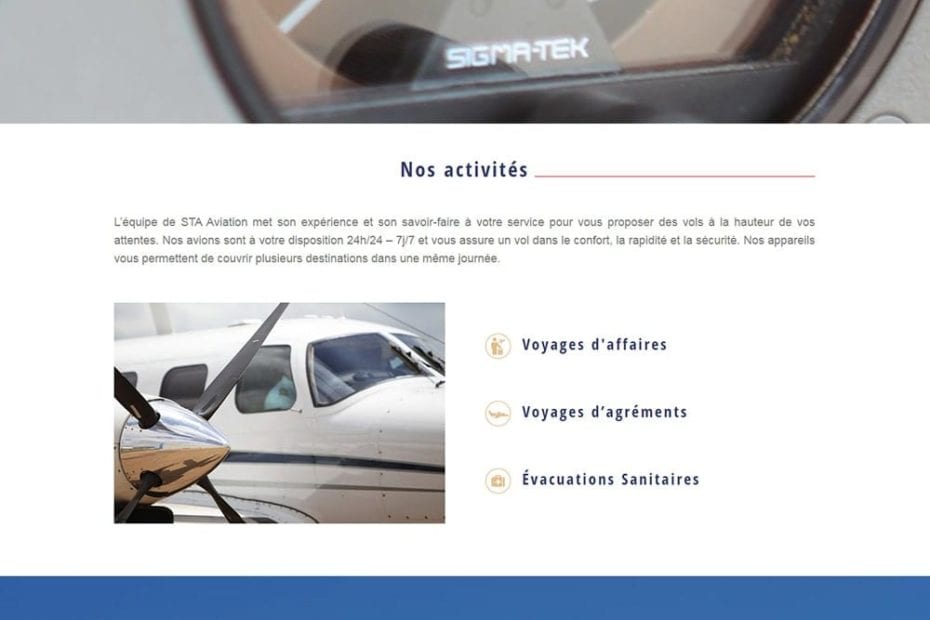 creation du site sta aviation